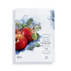 Malevich Aquarellpapier Mappe White Swan 200 g, Elfenbein, 10 Blätter , A4