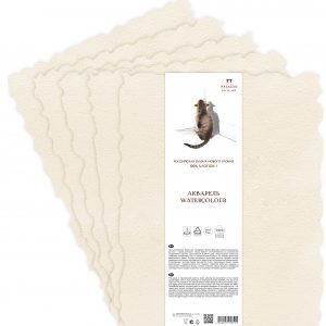 Palazzo Aquarellpapier 300 g 100% Baumwolle, Elfenbein, 5 Blätter Packung, A4