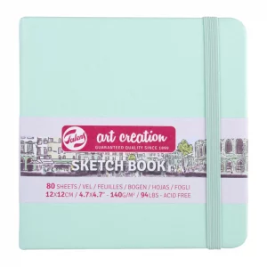 NEW, Art Creations Skizzenbuch, 12 x 12 cm, 140 g, 80 sheets, Minz