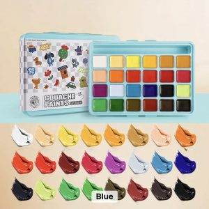 NEU, Paul Rubens Jelly Gouache 24 Farben Set × 30 ml, blaue Kunstoffkasten