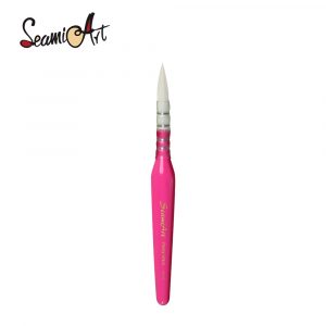 NEU, SeamiArt, Mix Synthetische/Echt Ziegehaar Kurzer französischer Pinsel, Rosa