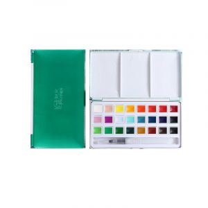 NEU, Paul Rubens Transparent Aquarell 24 Farben set, Grün Aowen, Kunstoffkasten+Pinsel